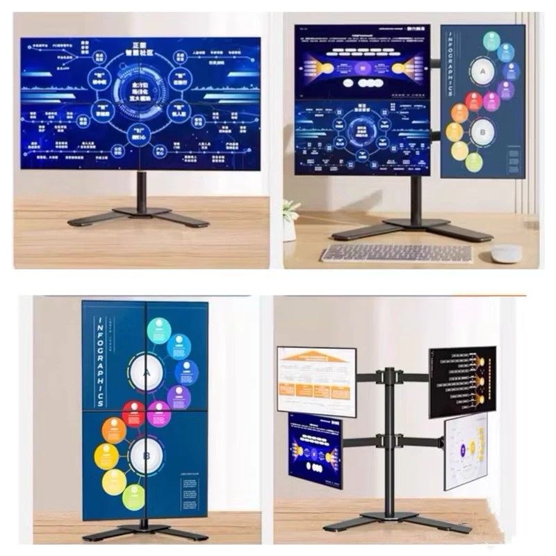 ขาตั้งจอคอมแบบ4จอ DW240 หมุนจอได้ ปรับระดับจอได้ ยี่ห้อKALOC