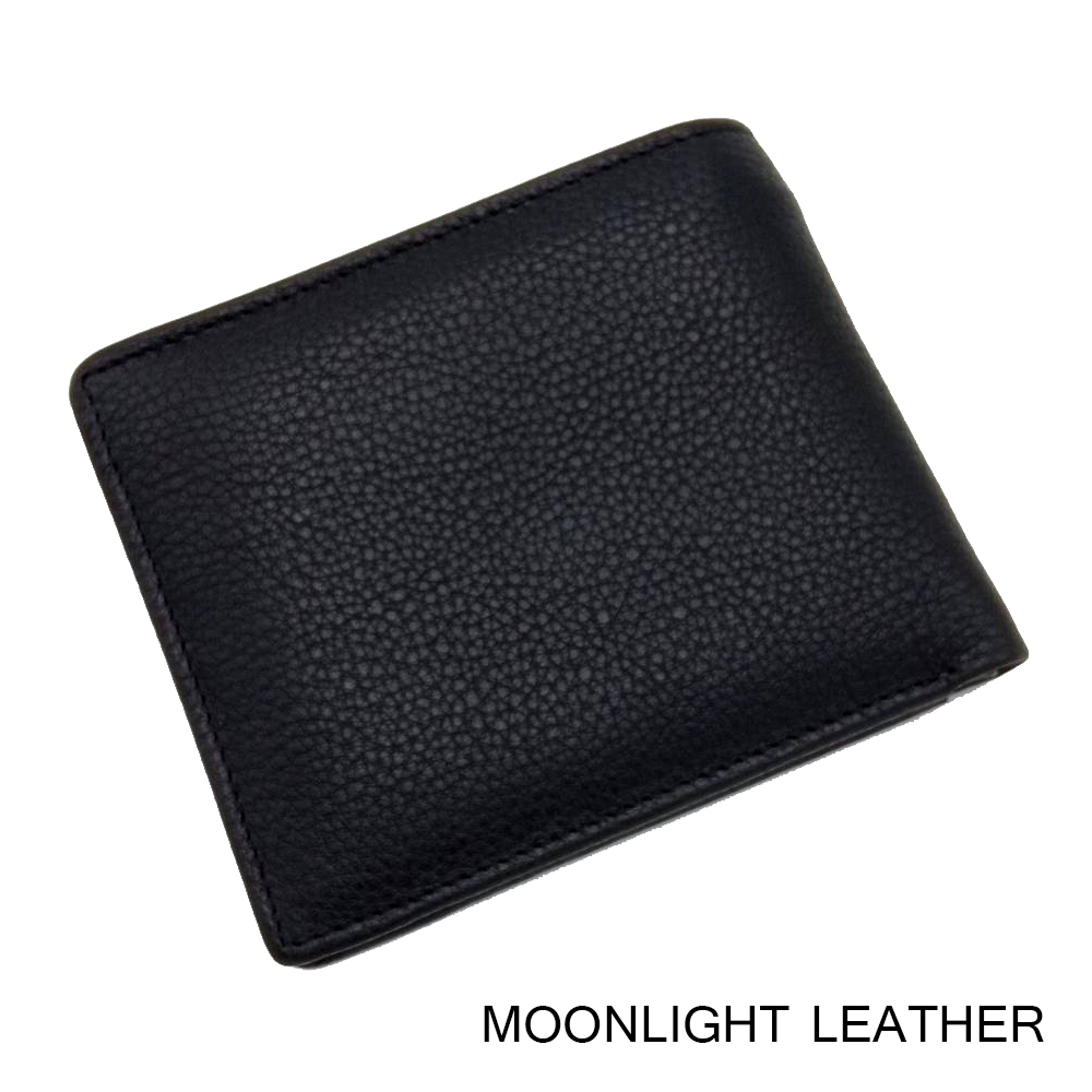 กระเป๋าสตางค์หนังวัวแท้ สำหรับผู้ชาย แบรนด์ Moonlight รุ่น Zean สีดำ สวย ทน เบาบาง นิ่มมาก พร้อมกล่องเป็นของขวัญได้