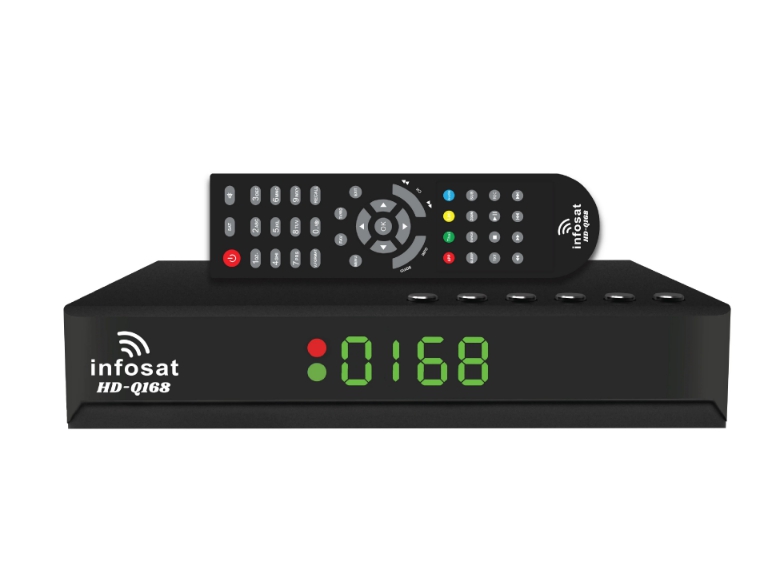 INFOSAT HD-Q168 WIFI (รองรับM3U) Hybrid 2 ระบบ อินเตอร์เน็ต จานดาวทียม + เสาไวไฟ