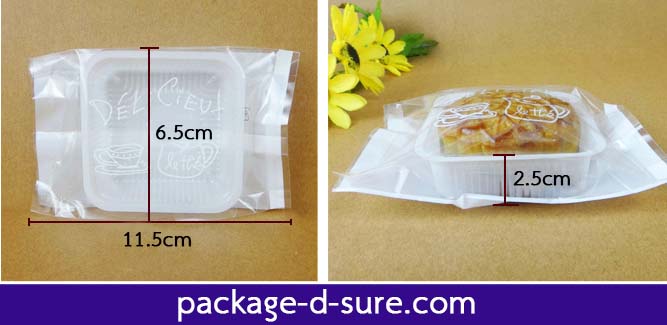 โปรโมชั่น//ถุงซีลกลางขยายข้าง ไซส์เล็ก 6.5x11.5+2.5 Delicieuf พื้นขาว แพ็ค 100 ใบ