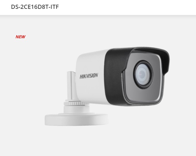 2MP Ultra Low Light Fixed Mini Bullet Camera Hikvision DS-2CE16D8T-ITF