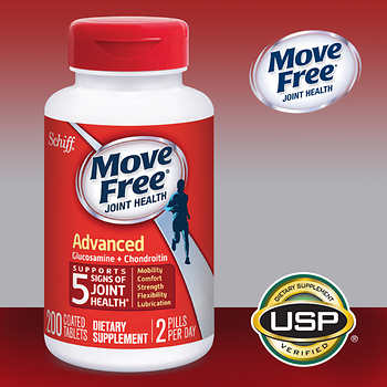 Schiff Move Free Advanced ฉลากแดง 200 เม็ด บำรุงไขข้อ เพิ่มน้ำในข้อต่อ หมดอายุ 02/2028