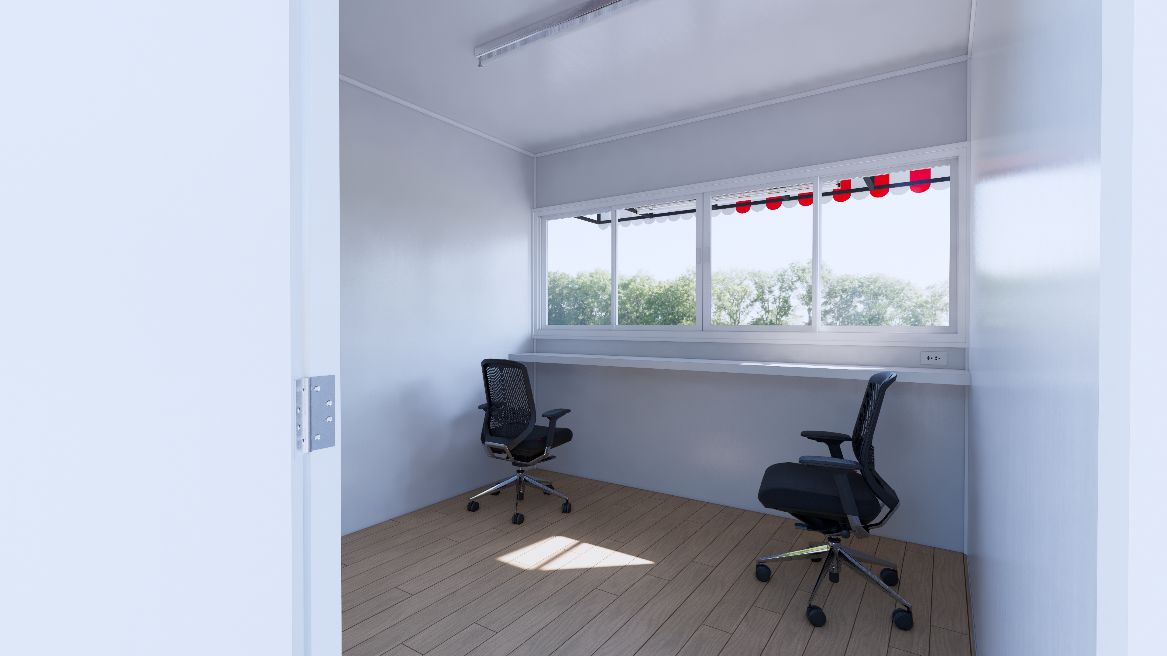 สำนักงานออฟฟิศ UC-07 ผลิตจากตู้ EPS ขนาด 3*3*2.5 เมตร ราคาเพียง 85000 บาท ** ค่าจัดส่ง 18000 บาท