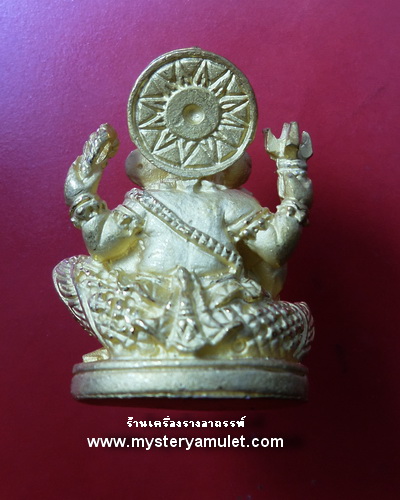 พระพิฆเณศวรลอยองค์ชุบทองพ่นทราย พิมพ์ใหญ่ ครูบากฤษณะ สำนักสงฆ์เวฬุวัณ จ.นครราชสีมา เทพเจ้าแห่งความสำเร็จ