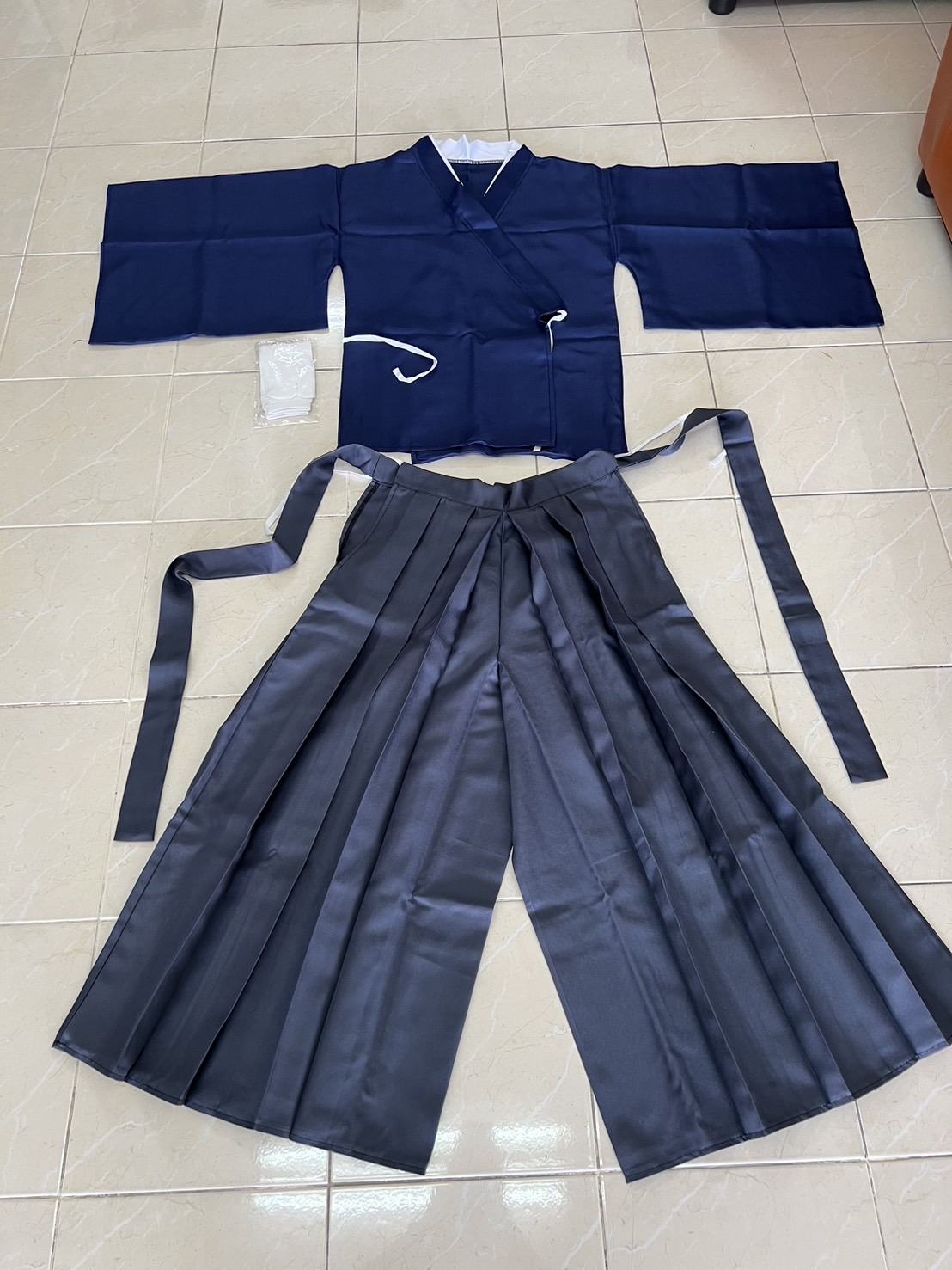 ชุด คอสเพลย์ Rurouni Kenshin เสื้อน้ำเงิน + กางเกงเทาฟ้า