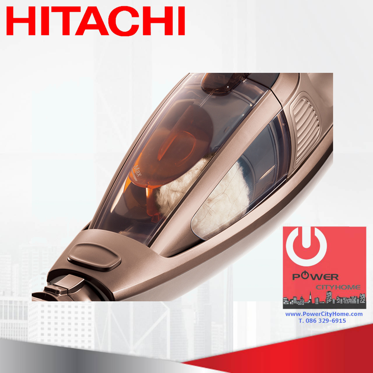 เครื่องดูดฝุ่น ชนิดไร้สาย ฮิตาชิ 18 โวลต์ 0.25 ลิตร รุ่น PV-XD200 Cordless Stick