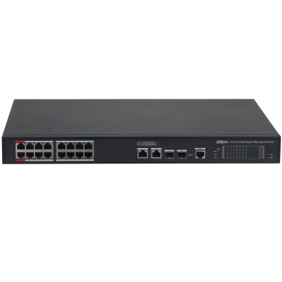 DHU-S4220-16GT-190 20-Port Managed Desktop Gigabit Switch with 16-Port PoE