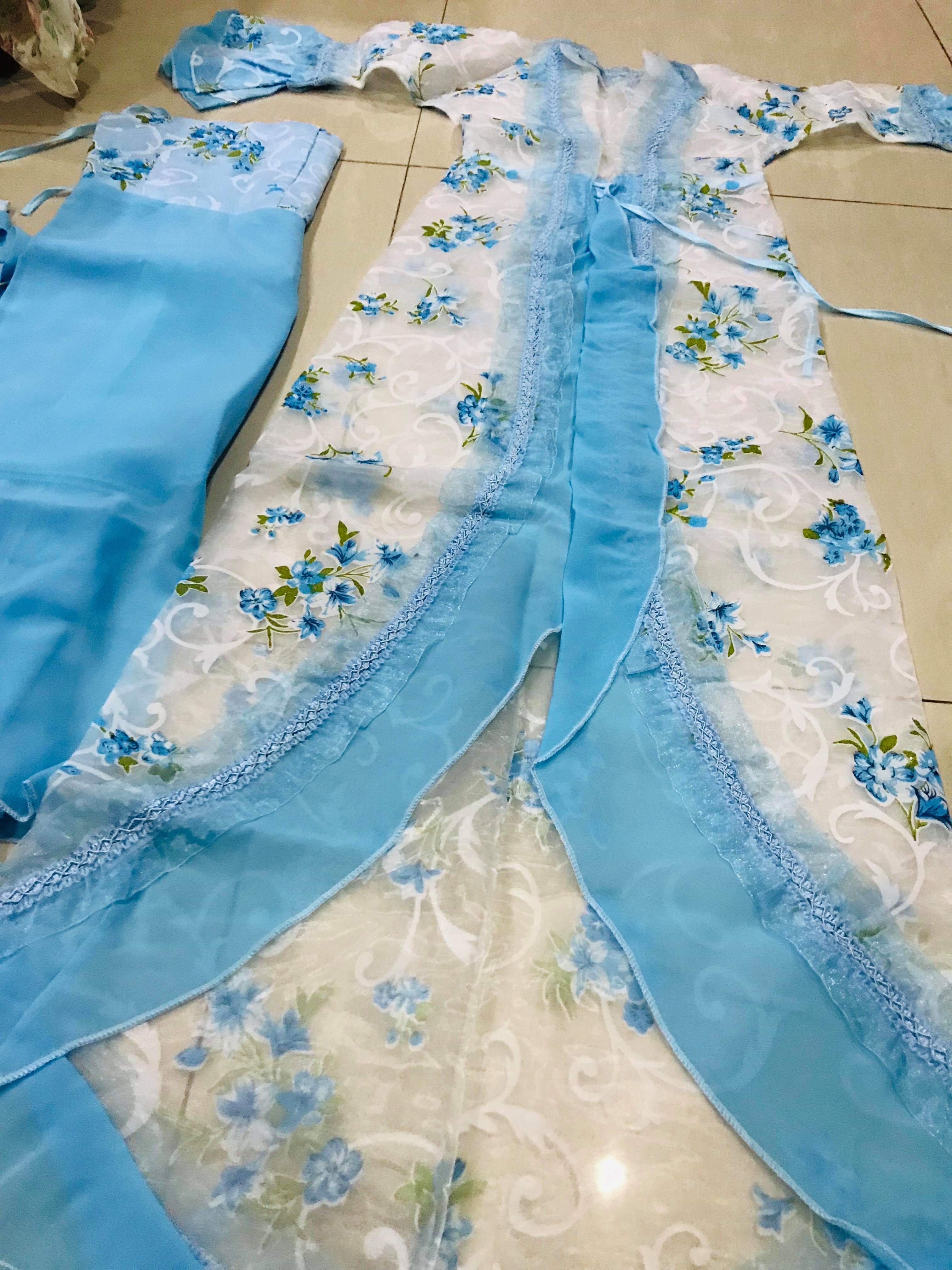 ชุดจีนนางฟ้าเด็กสีฟ้ามรหัส CU95 สินค้าพร้อมส่ง