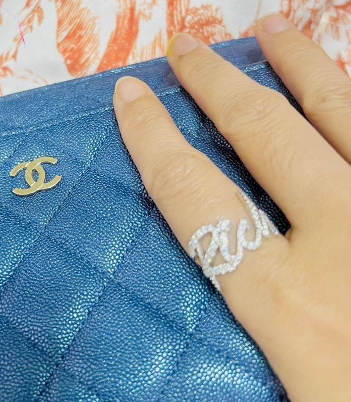 แหวนเพชรแท้ตัวอักษร Rich