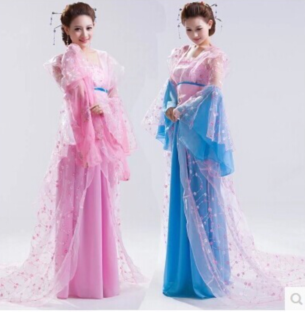 ชุดองค์หญิงราชวงค์ถังสีฟ้ารหัส VJ 148 สินค้าพร้อมส่ง