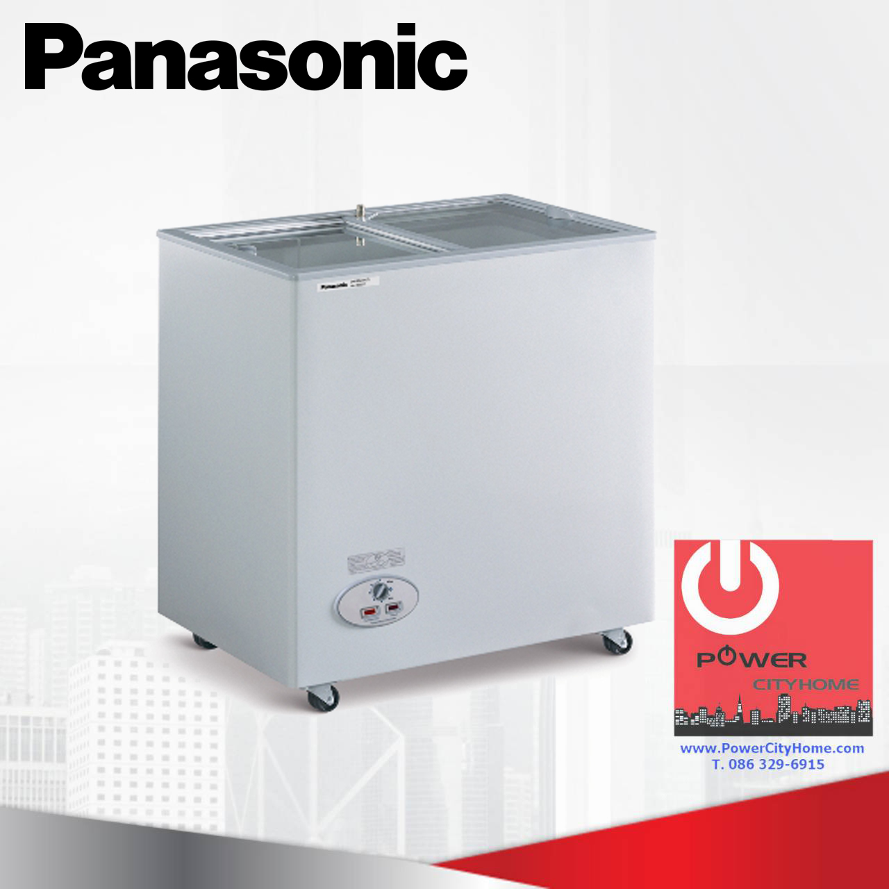 ตู้แช่แข็ง Panasonic 6.0 คิว ฝากระจกสไลด์ รุ่น SF-PC697ST