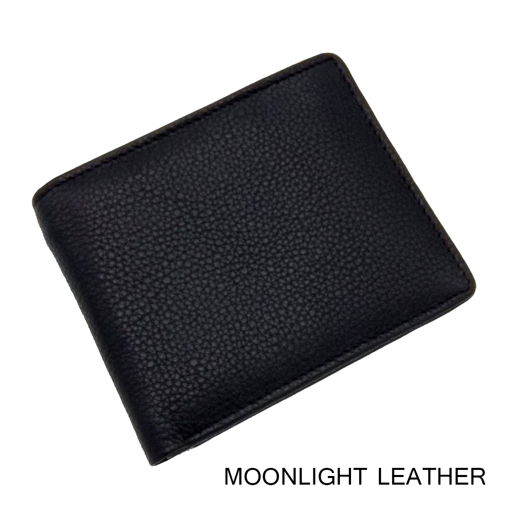 กระเป๋าสตางค์หนังวัวแท้ สำหรับผู้ชาย แบรนด์ Moonlight รุ่น Zean สีดำ สวย ทน เบาบาง นิ่มมาก พร้อมกล่องเป็นของขวัญได้