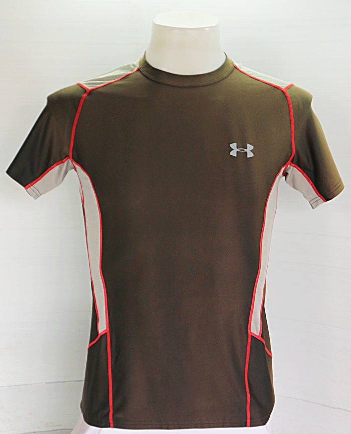 เสื้อรัดกล้ามเนื้อ UNDER ARMOUR แขนสั้น สีเขียวขี้ม้า ไซส์ M
