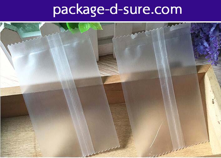 ถุงซีลกลาง ขอบหยัก 5.5x11 เนื้อกึ่งขุ่น แพ็ค 100 ใบ