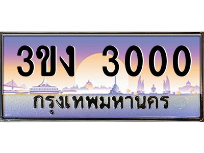 ทะเบียนรถ 3000 เลขประมูล ทะเบียนสวย 3ขง 3000 จากกรมขนส่ง