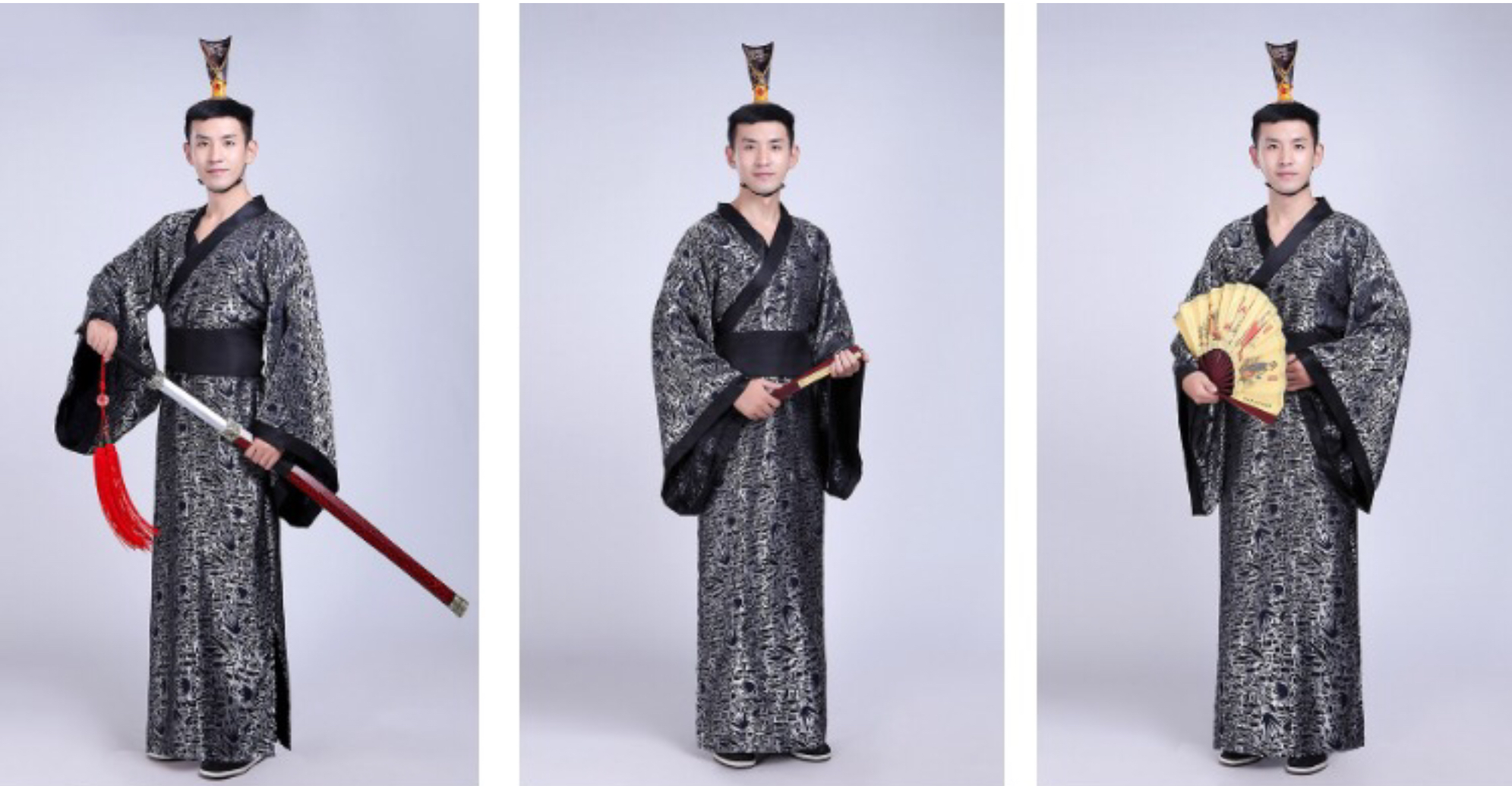 ชุดฮั่น สีดำลาย รหัส BL 58 สินค้าพร้อมส่ง