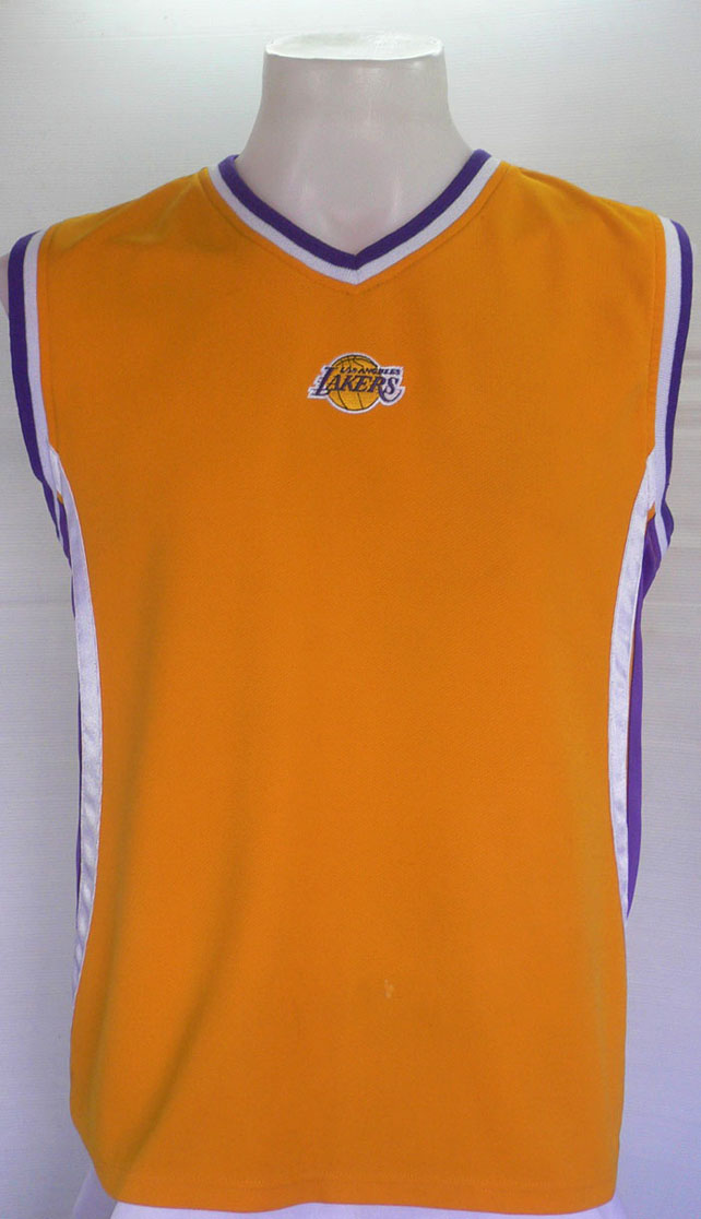 เสื้อซ้อมบาส NBA Los Angeles Lakers สีเหลือง ไซส์ XL