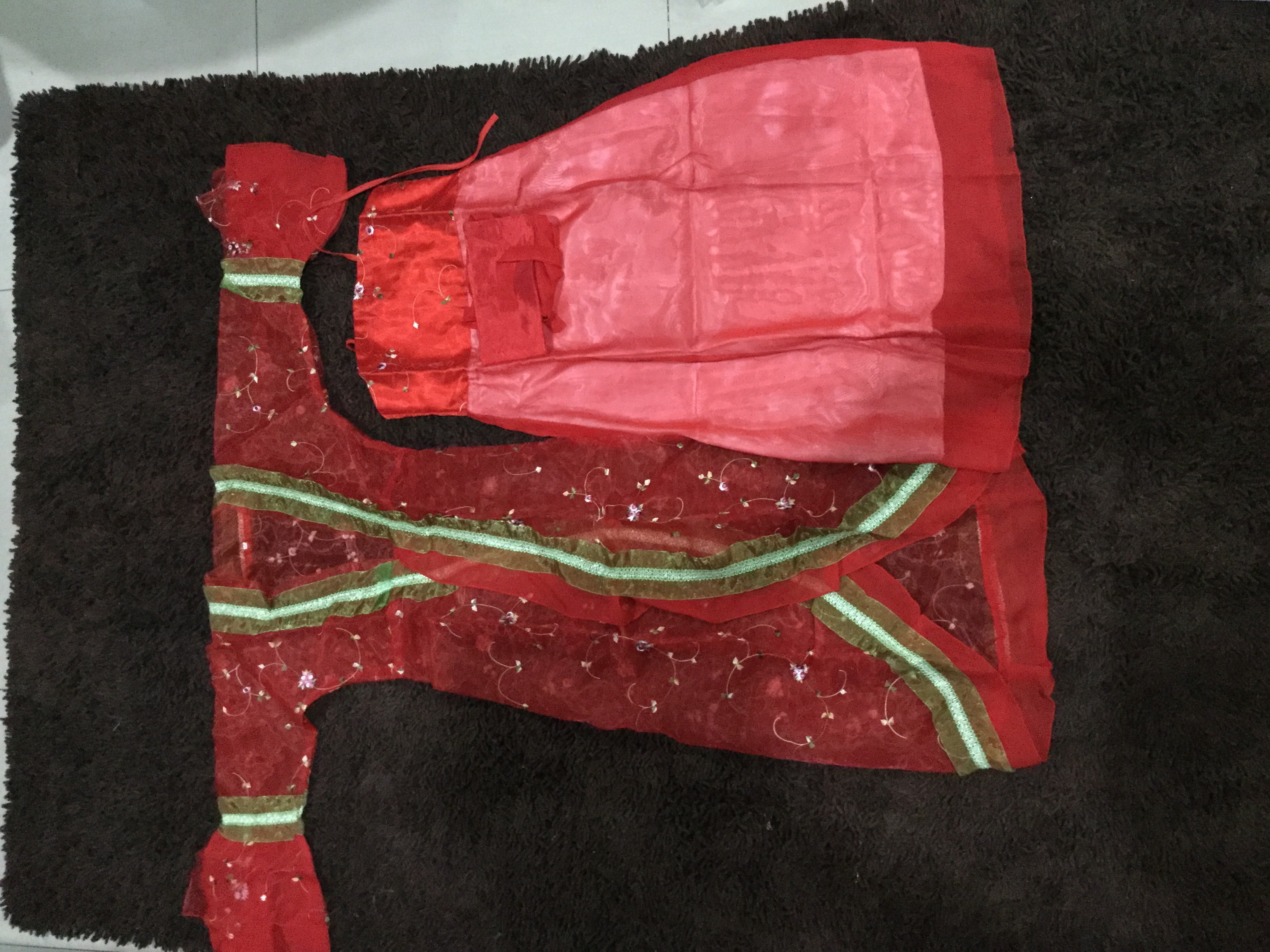 ชุดจีนเด็กฮั่นสีแดง รหัส VO110 สินค้าพร้อมส่ง