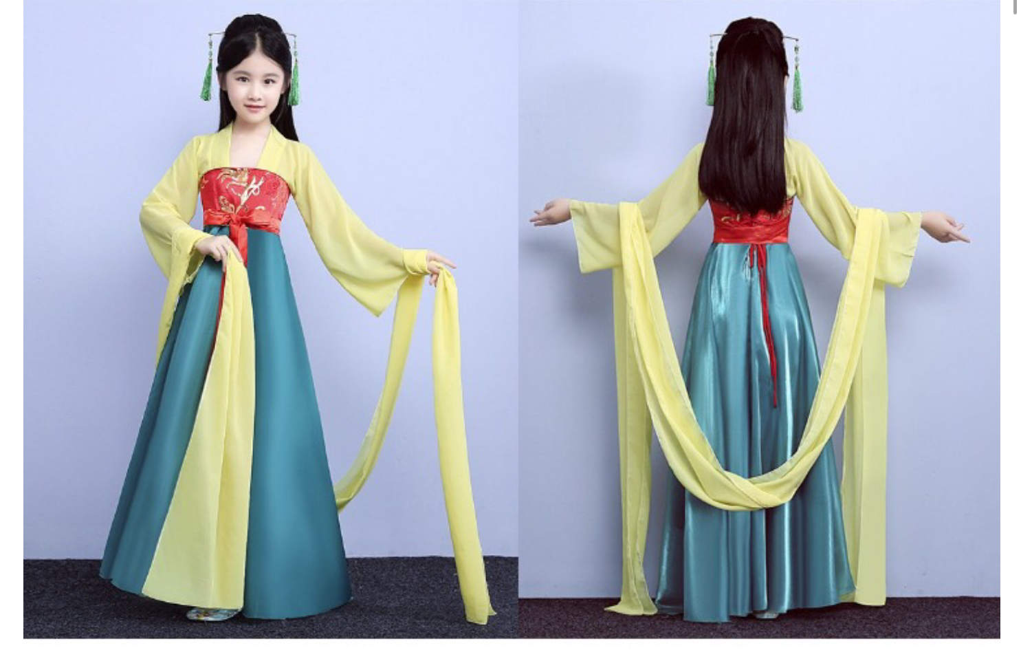 ชุดนางฟ้าเด็ก เหลือง เขียว รหัส GY 88 สินค้าพร้อมส่ง