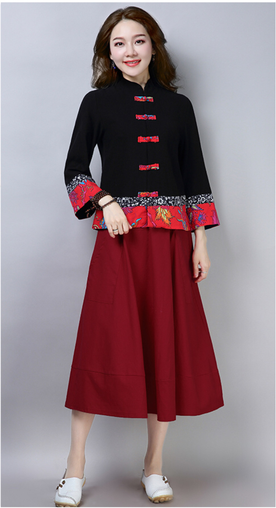 เสื้อผ้าฝ้ายสีดำ รหัส BA62