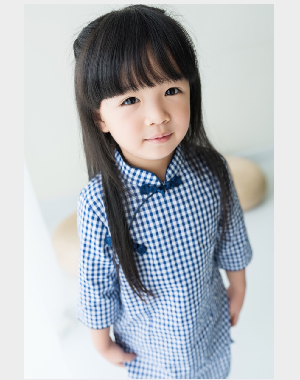 เดรสลายสก๊อตสีน้ำเงิน ผ้าฝ้าย รหัส SC 67 สินค้าพร้อมส่ง