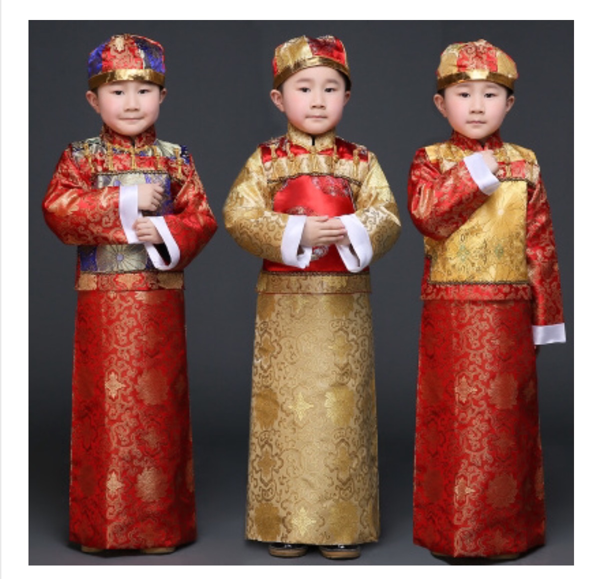 ชุดองค์ชายน้อย สีแดง+เสื้อกั๊กน้ำเงิน รหัส PR 80