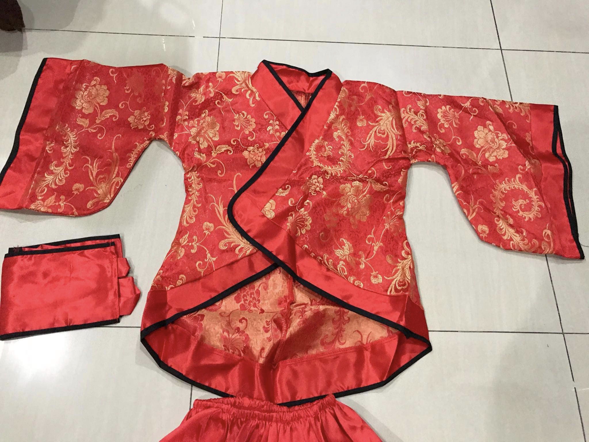 ชุดจีนฮั่น สีแดง รหัส FH 30 สินค้าพร้อมส่ง