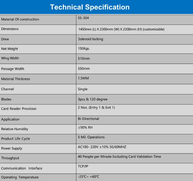 Full Height เครื่องกั้นทาง อัตโนมัติ สั่งสินค้า 30-60 วัน