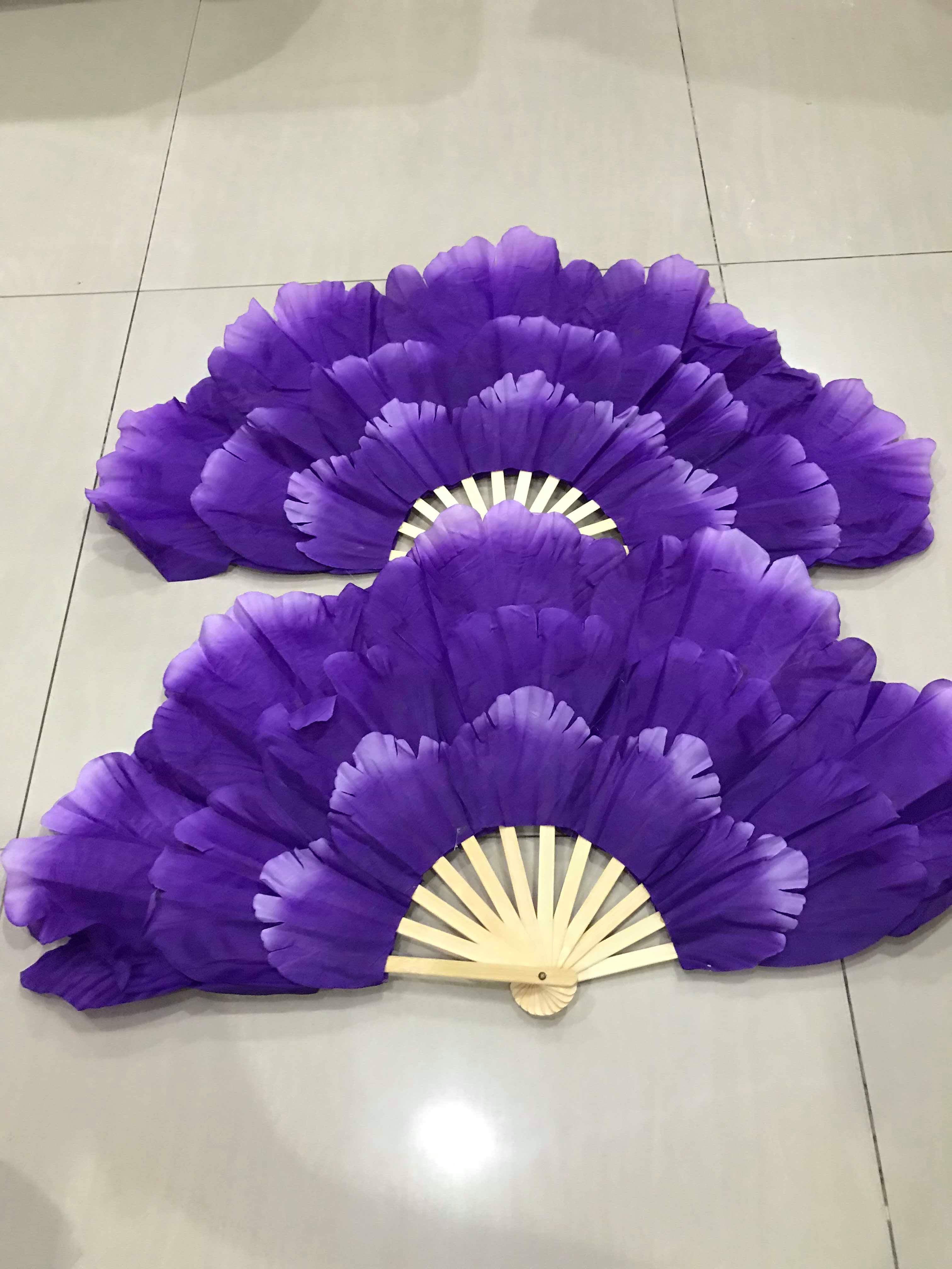 พัดแฟนซี สีม่วง สินค้าพร้อมส่ง
