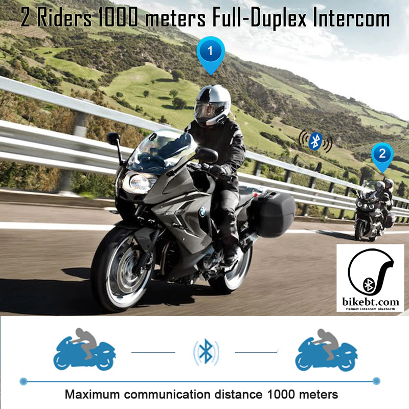 FODSPORTS FX8 AIR บลูทูธติดหมวกกันน็อค Motorcycle Helmet Intercom Bluetooth Headset (แพคคู่)