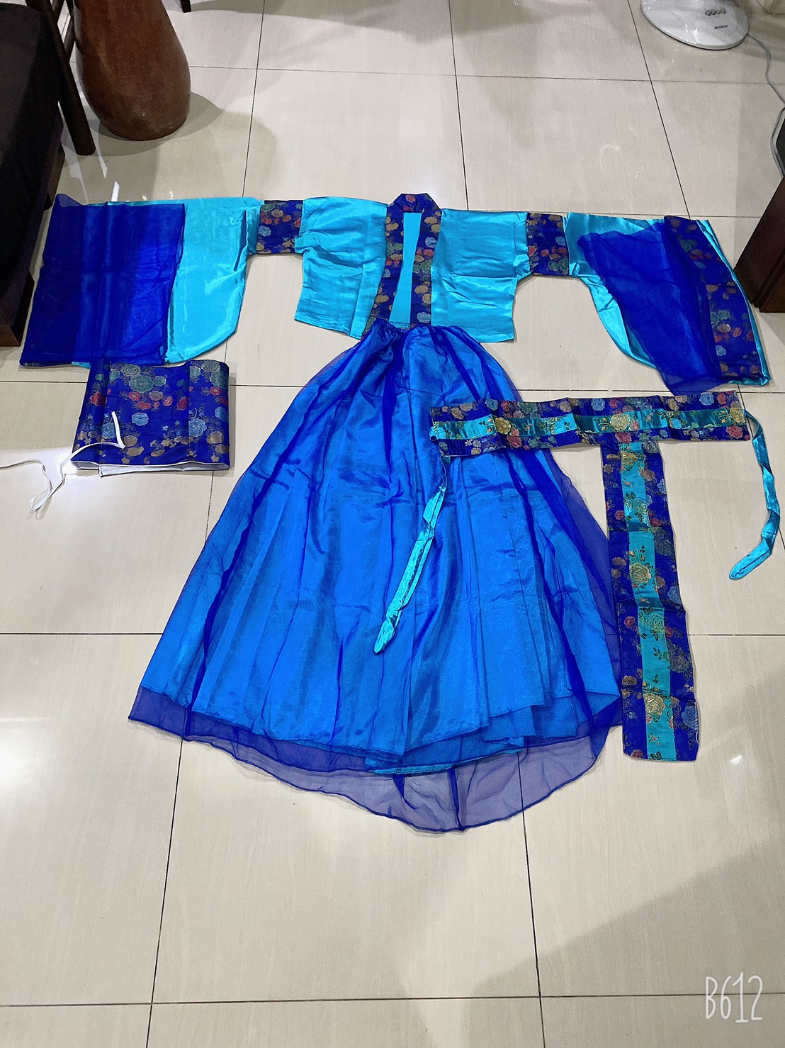 ชุดฮั่น สีฟ้า รหัส BD 118 สินค้าพร้อมส่ง