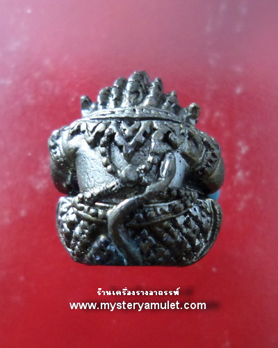 ลูกอมหนุมาน พิมพ์เล็ก เนื้อสัมฤทธิ์รมดำ หลวงปู่ช้าง สำนักสงฆ์หนองยายเม้า จ. นครราชสีมา