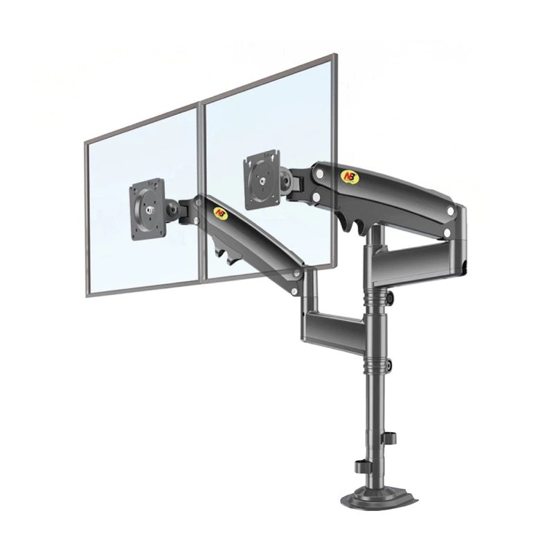 NB H180ขาตั้งจอคอม ขาตั้ง2จอ รองรับ17”-27”หมุนจอได้ ระบบ Gas sping ช่วยให้จัดตำแหน่งหน้าจอง่ายขึ้น