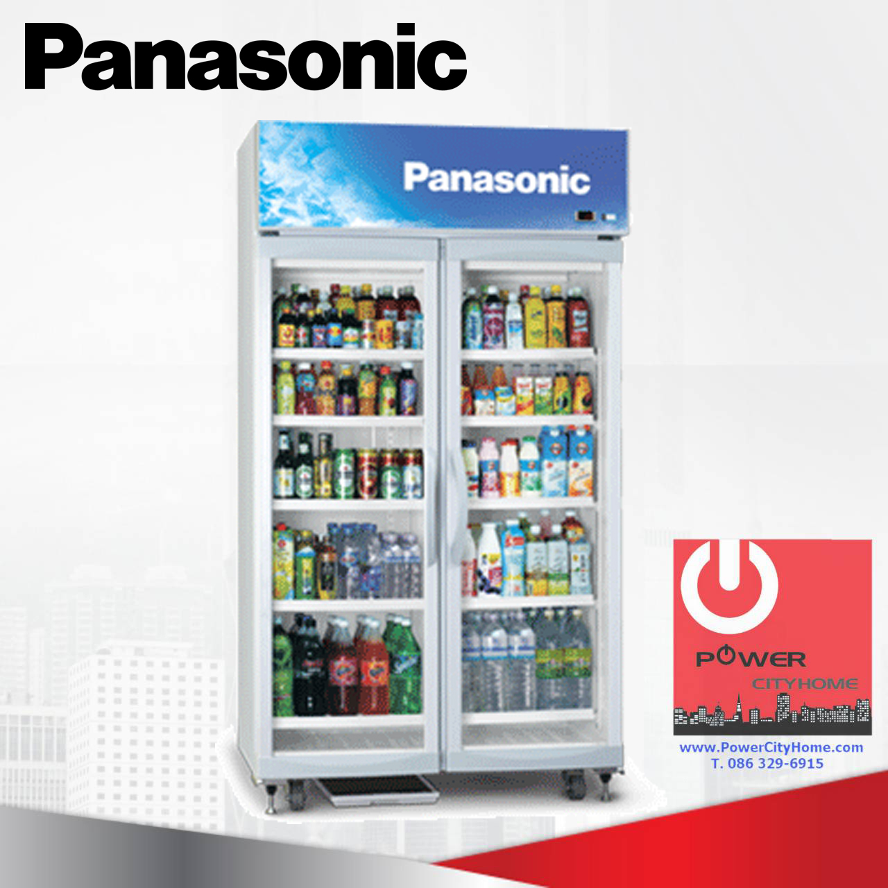 ตู้แช่เครื่องดื่ม panasonic 24.5 คิว รุ่น SBC-P2DSA