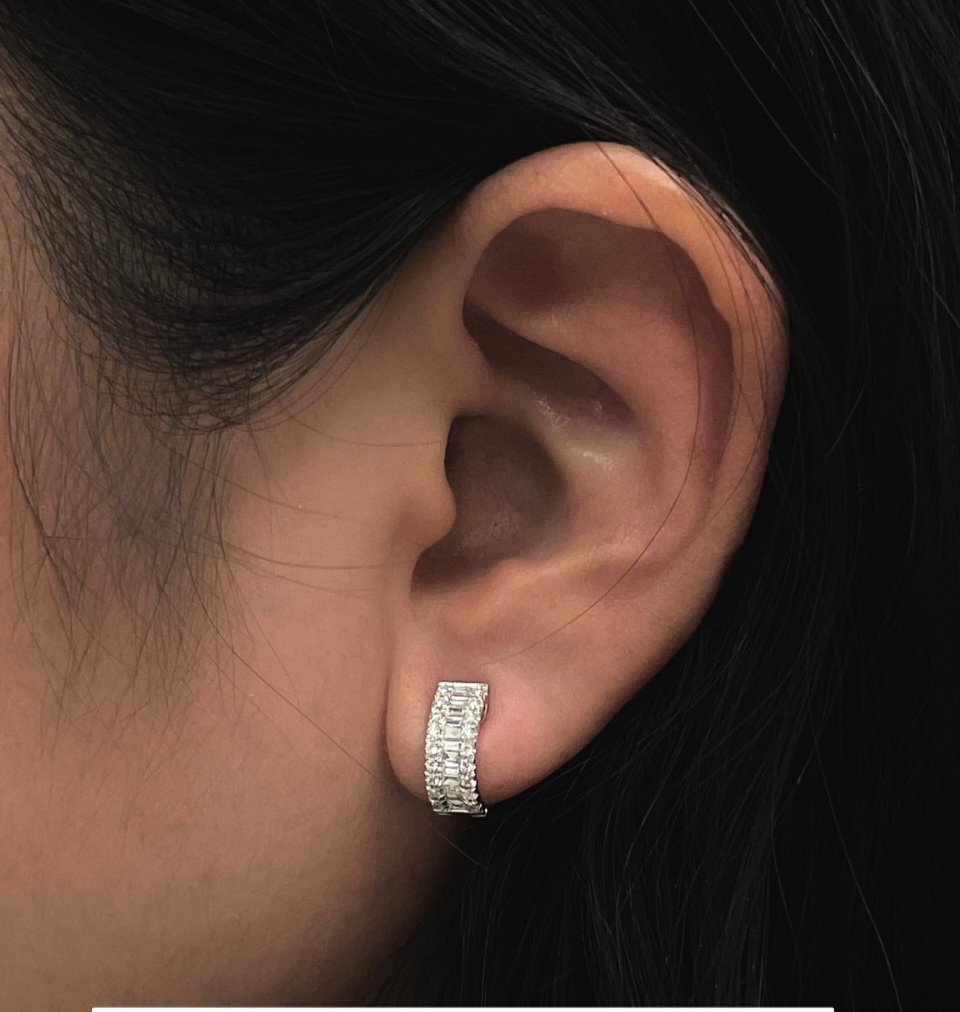 ต่างหูเพชรแท้น้ำหนักเพชรรวม 0.54 cts