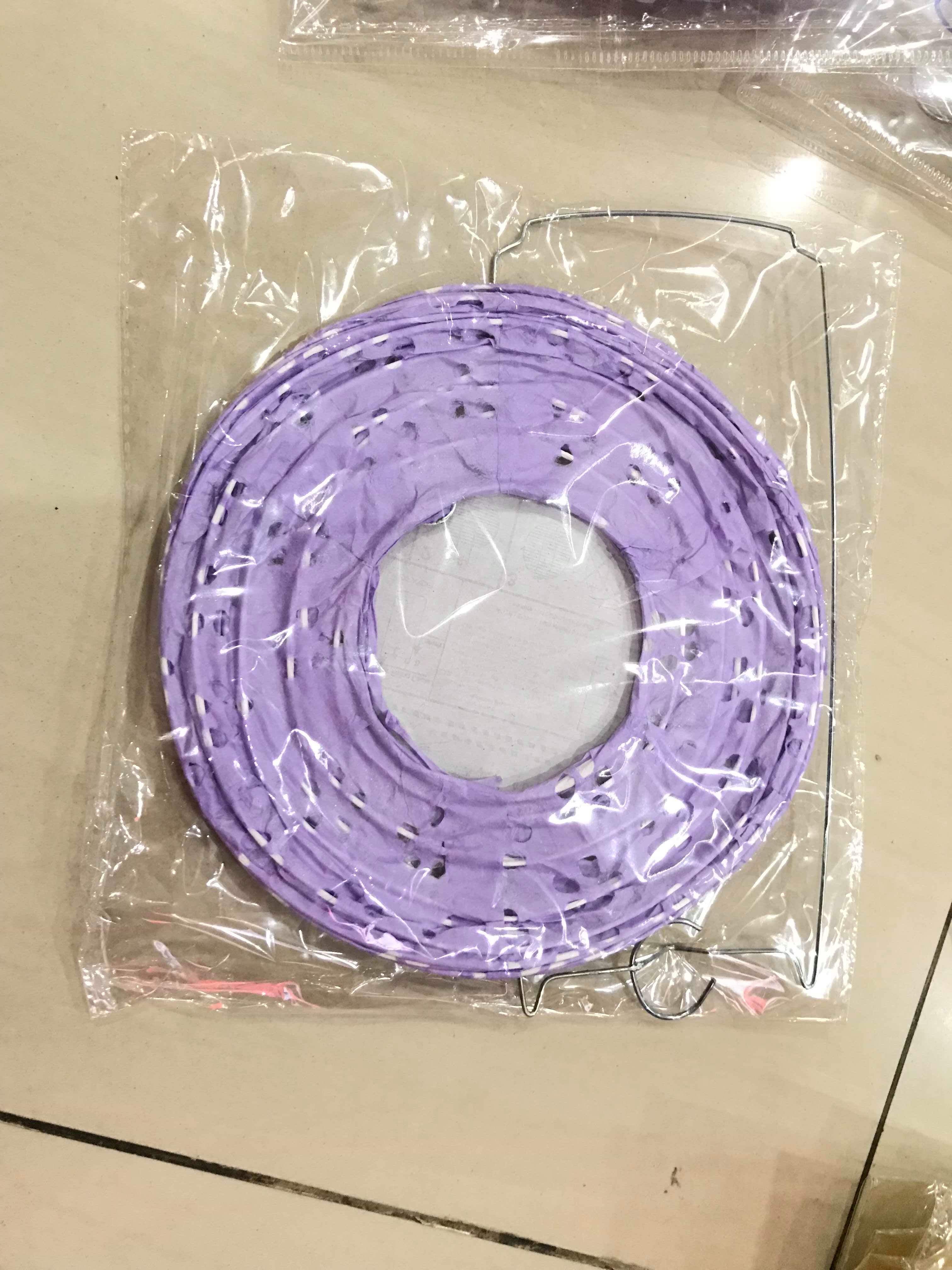 โคมไฟถือ สีม่วง แสงเหลือง #2 สินค้าพร้อมส่ง