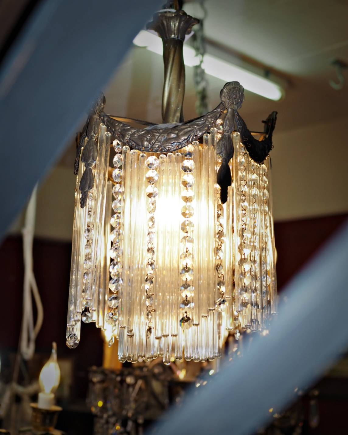 ขายแล้ว French Art Nouveau ฺBrass Chandelier