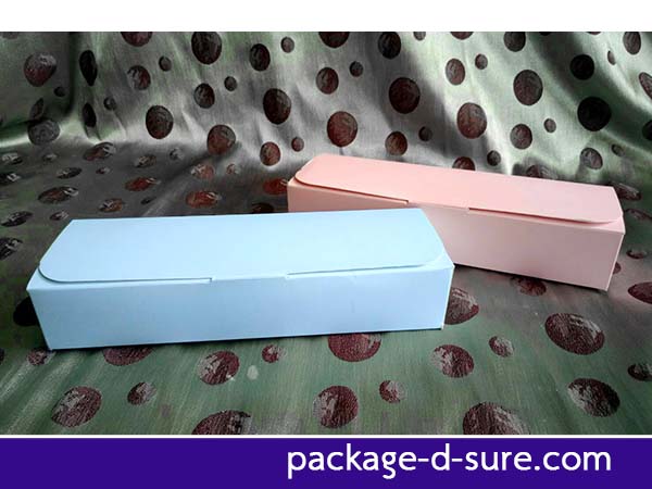 กล่องมาการอง 5 ชิ้น เปิดบน 6.7x21.3+4 สีชมพู