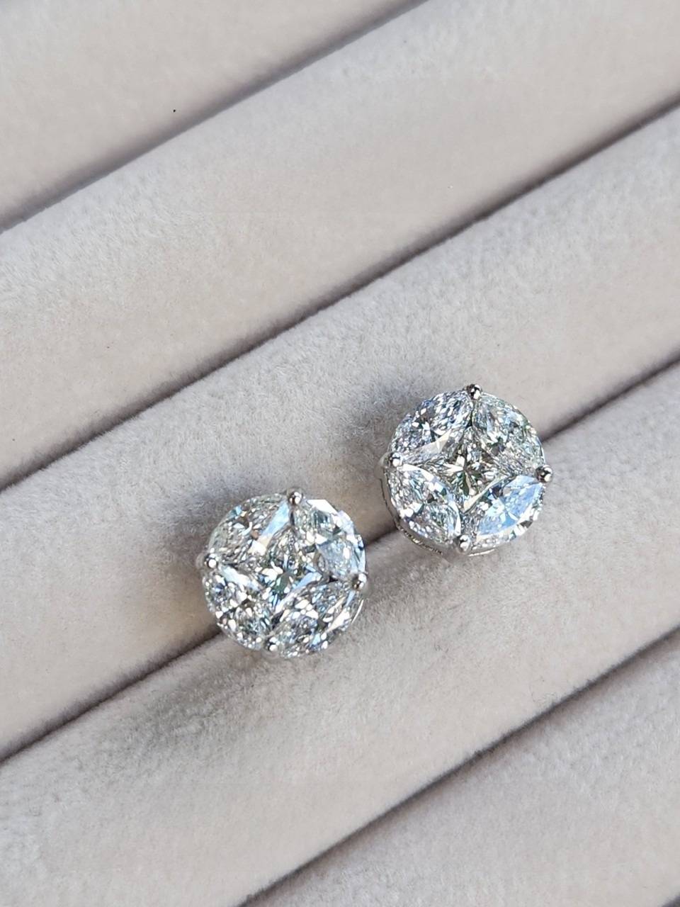 ต่างหูเพชรแท้ 2.12 cts