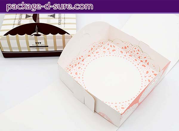 กล่องสี่เหลืยมจัตรัส หูหิ้วทรงแบน 20.5x20.5x6.5 ลายขาวโอรส