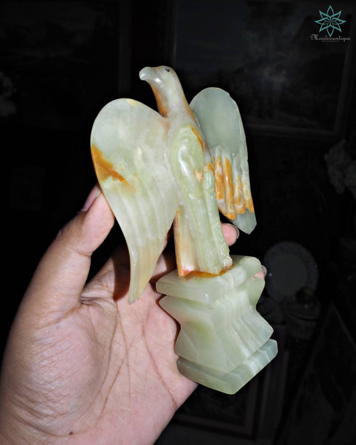 หินอ่อนแกะสลักนกพิราบ&ม้า