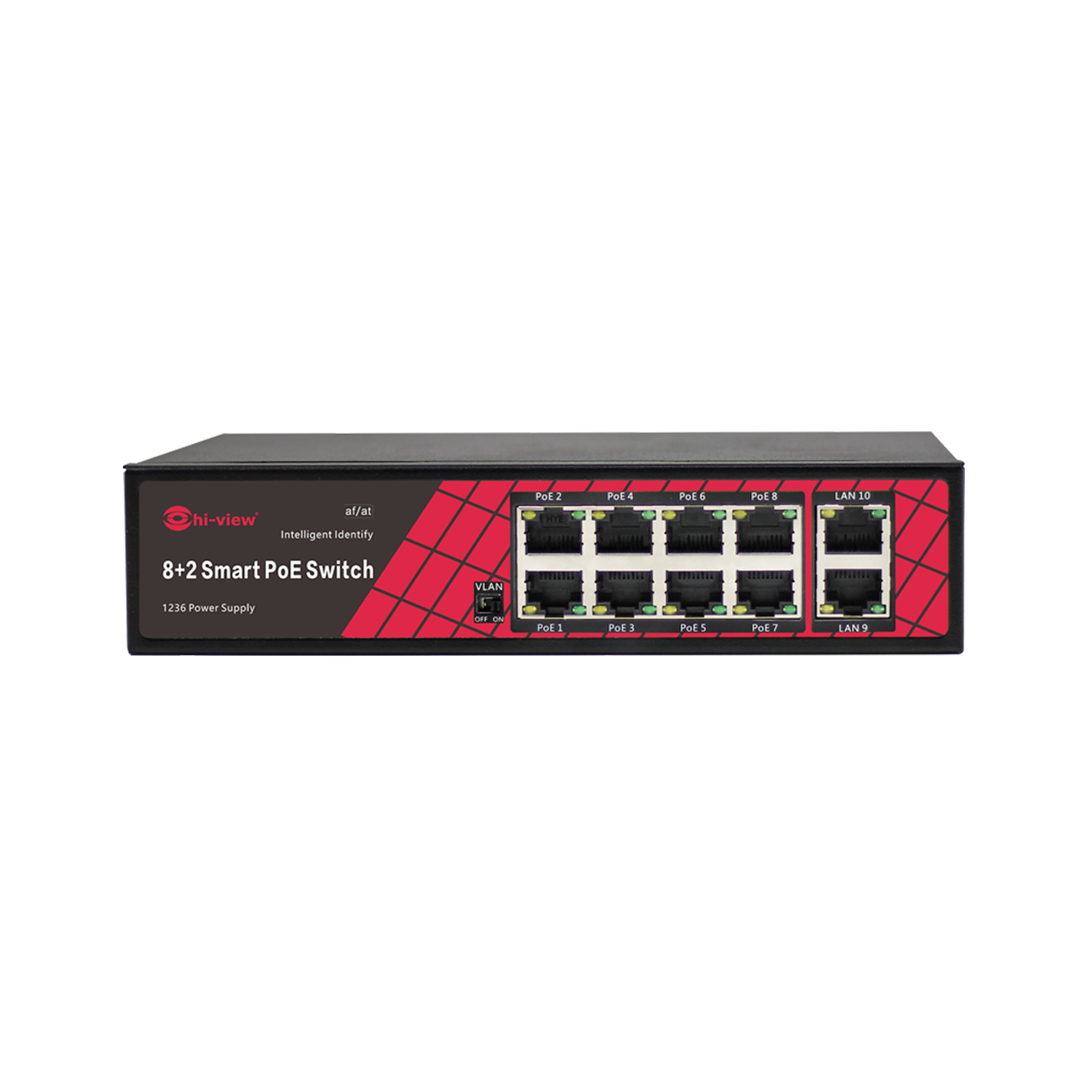 Smart POE Switch 10 Port Hiview รุ่น HG-SW102P8