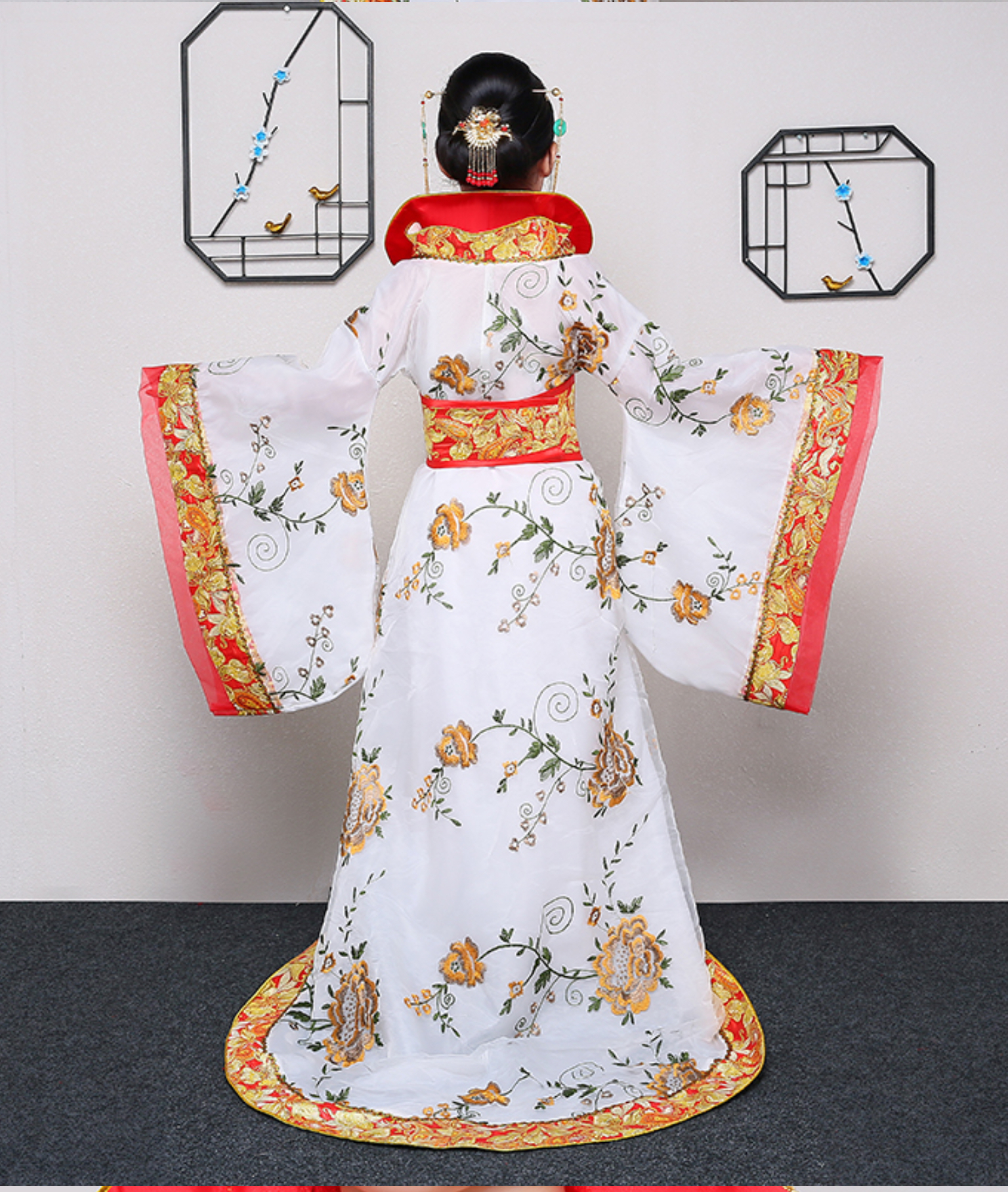 ชุดองค์หญิงราชวงศ์ถัง สีขาว. รหัสFIN 158 สินค้าพร้อมส่ง