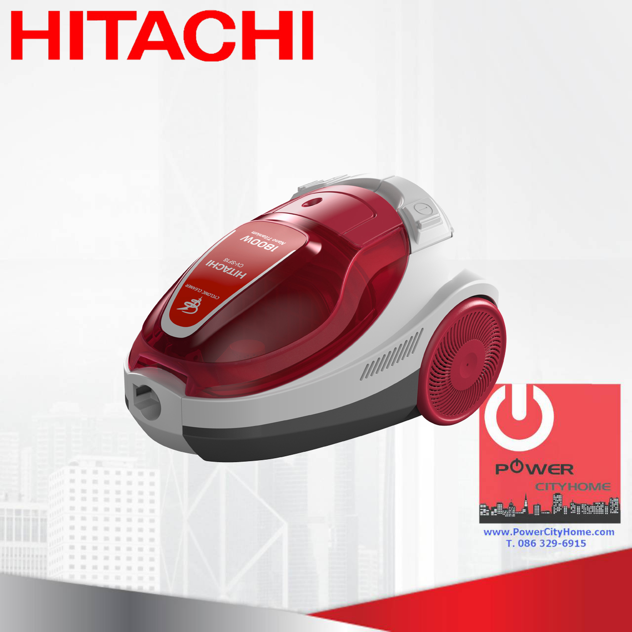 เครื่องดูดฝุ่นแบบกล่อง ไซโคลน (1.6 ลิตร) ฮิตาชิ 1,800 วัตต์ รุ่น CV-SF18