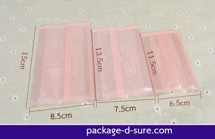 โปรโมชั่น//ถุงซีลกลางขยายข้าง ไซส์กลาง 7.5x13.5+2.5 Delicieuf พื้นขาว แพ็ค 100 ใบ