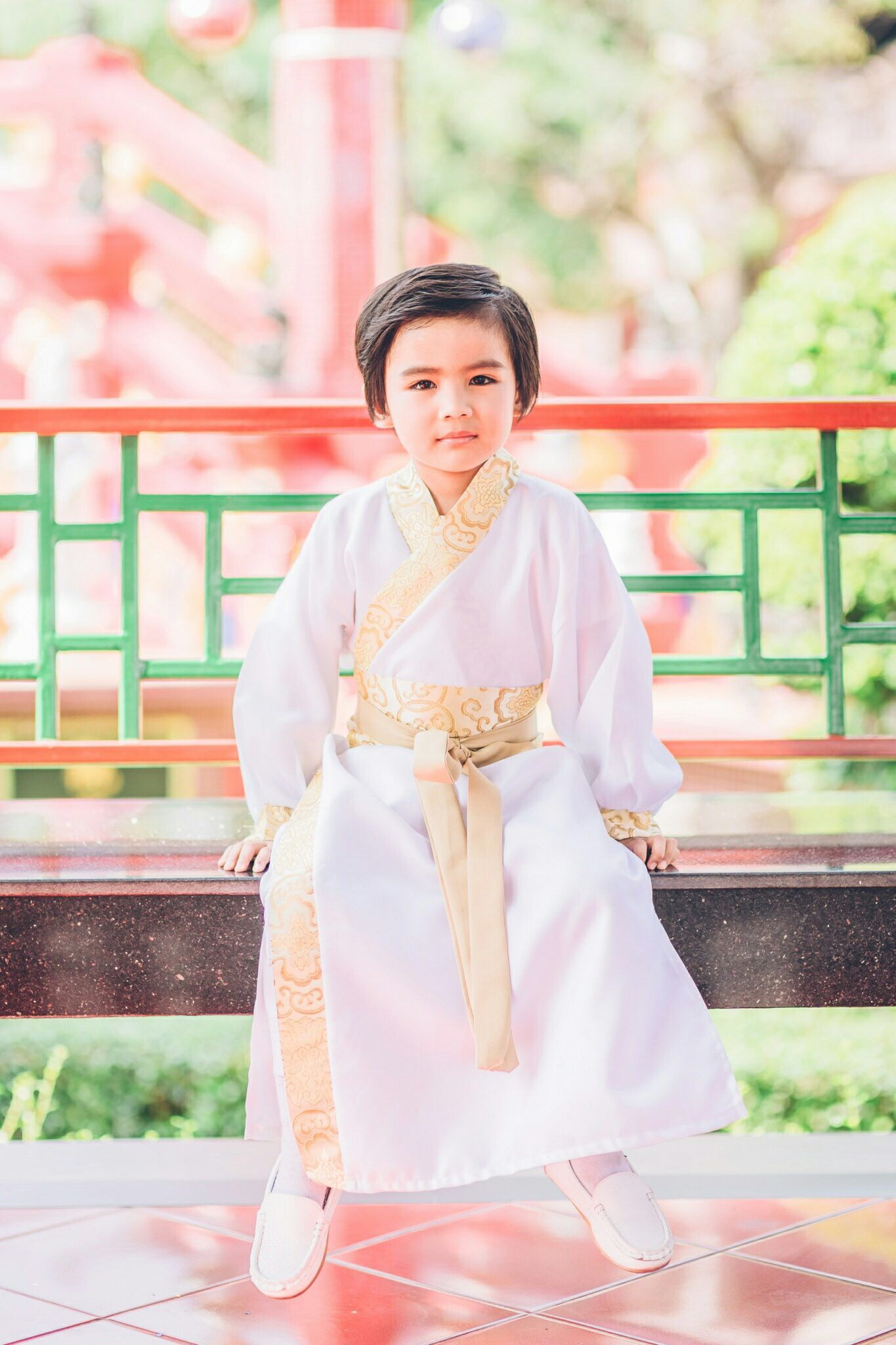 ชุดจีนฮั่น สีขาว รหัส FM 25 สินค้าพร้อมส่ง