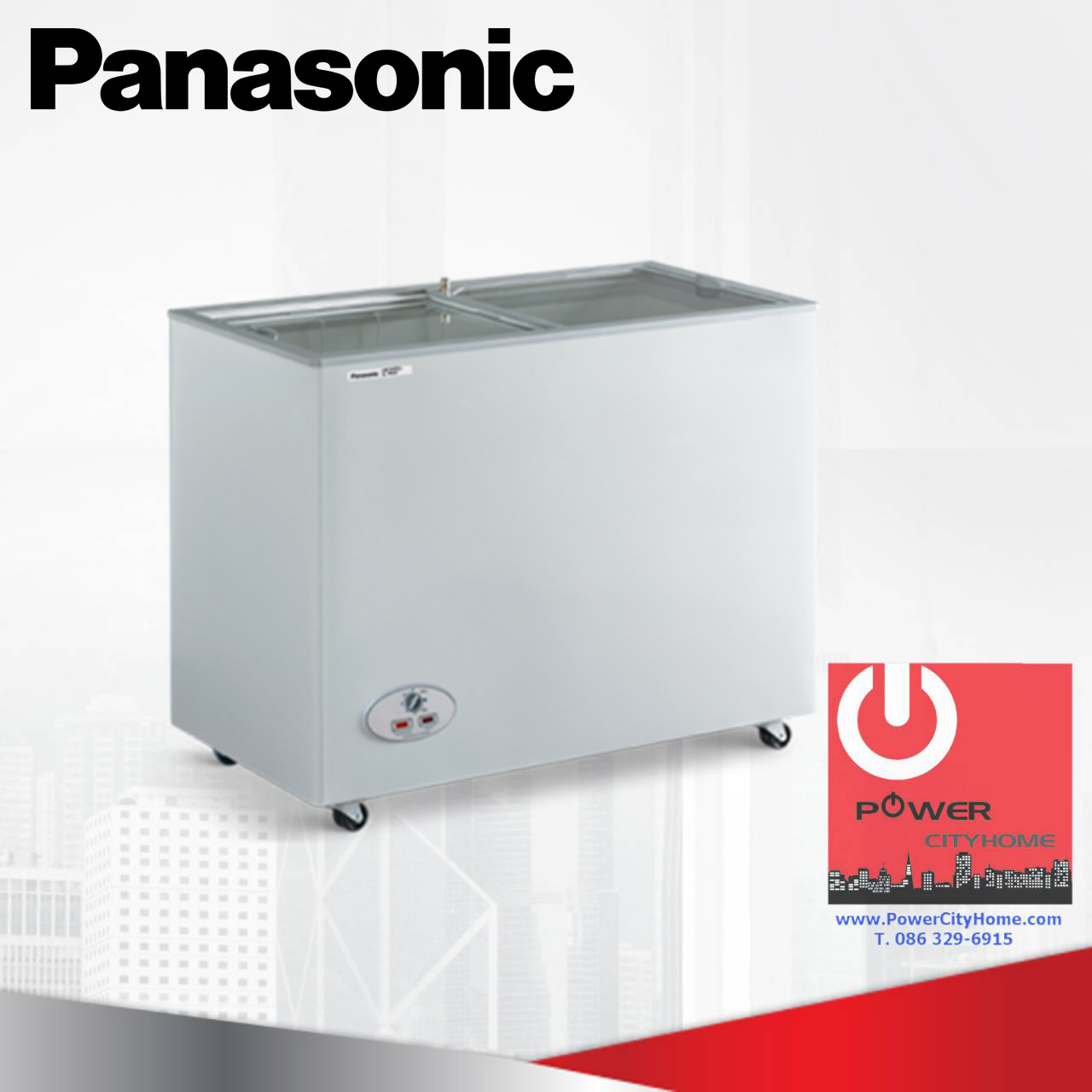 ตู้แช่แข็ง Panasonic 9.0 คิว ฝากระจกสไลด์ รุ่น SF-PC997ST