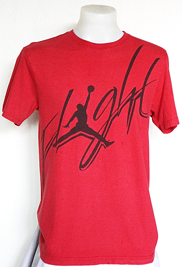 เสื้อยืด JORDAN ลาย FLIGHT LOGO สีแดง ไซส์ M