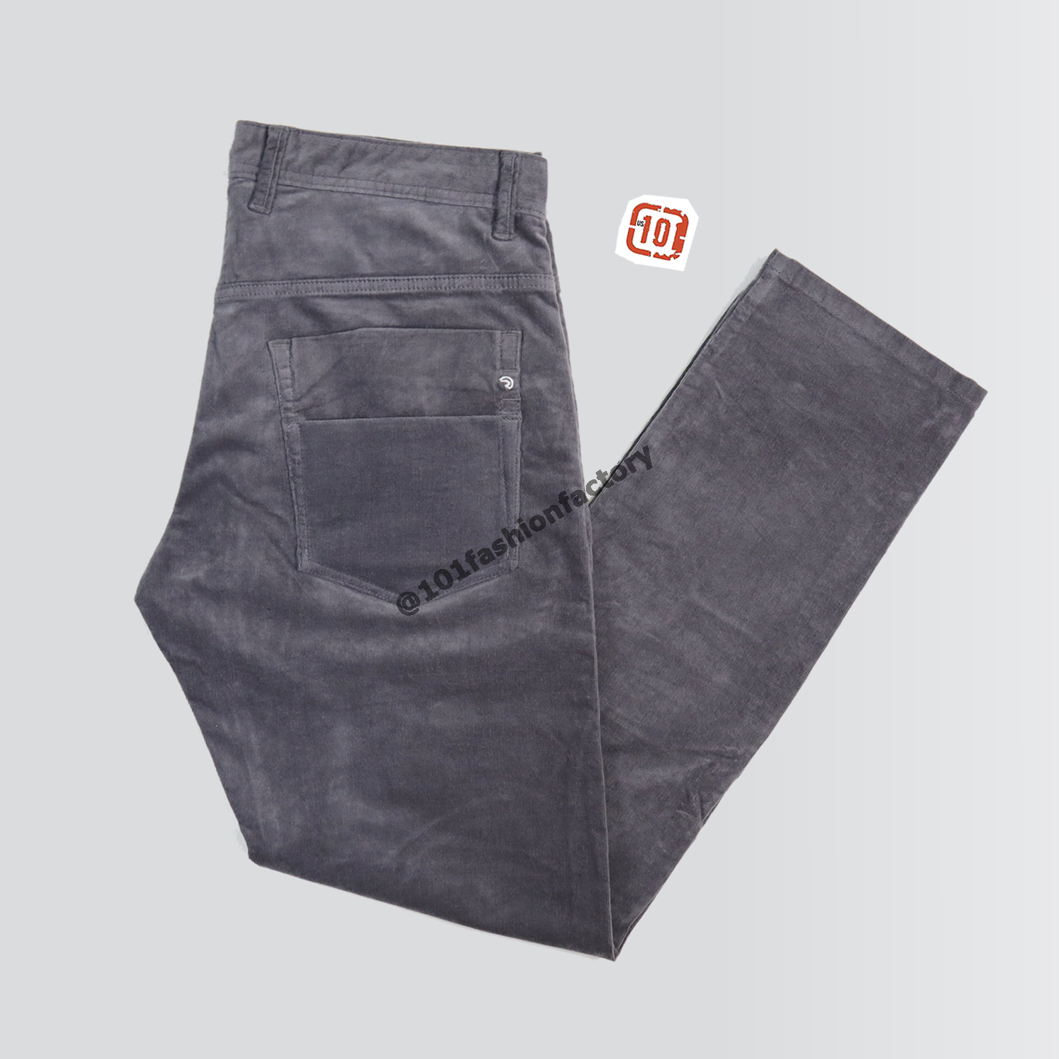 กางเกงขายาวลูกฟูกยืด NO.670/4 Conduroy Pants วินเทจสไตล์ สีเทา | US101