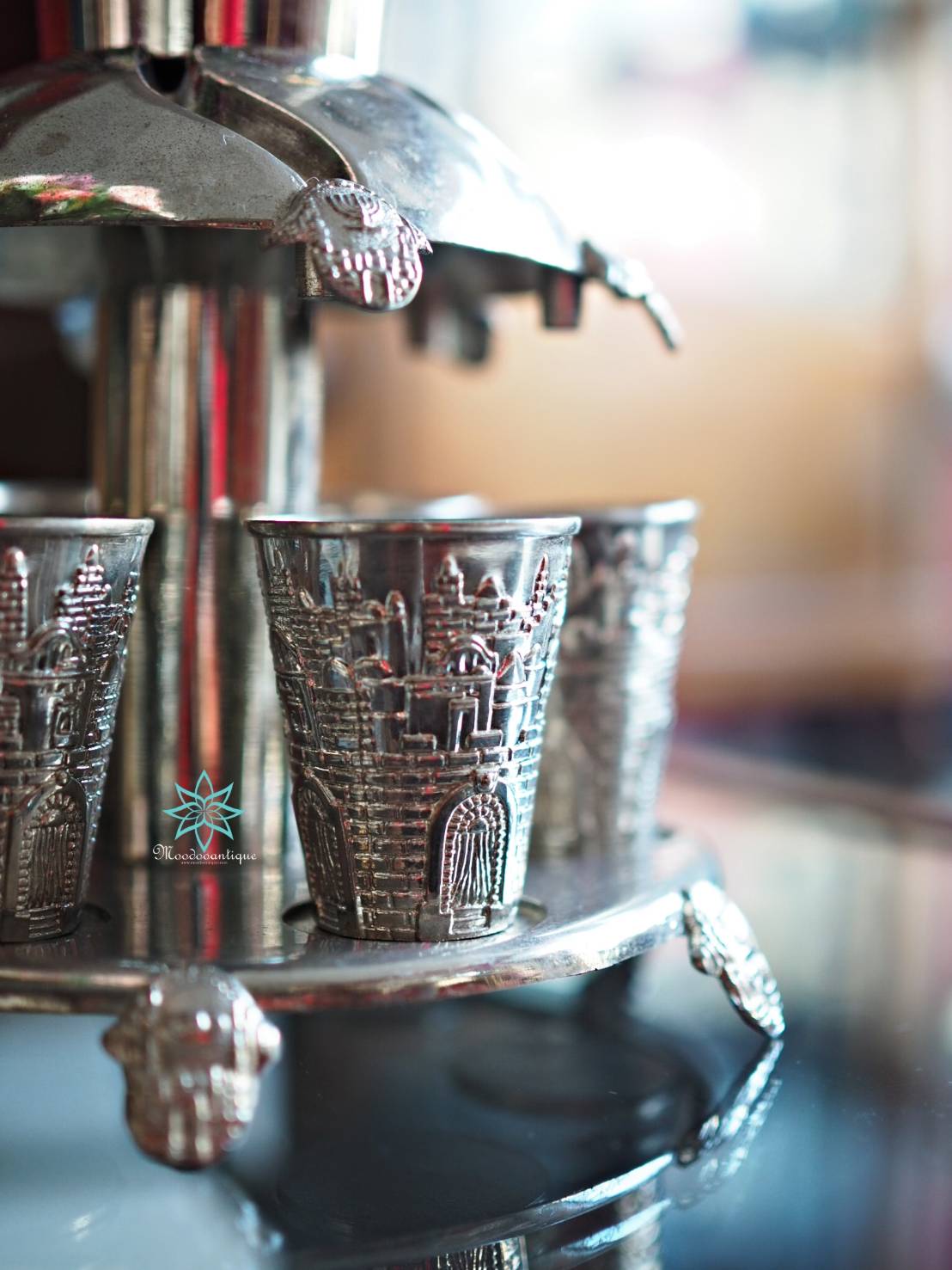 set น้ำพุไวน์เก่าเคลือบนิกเกิล (NICKEL COATED WINE FOUNTAIN)